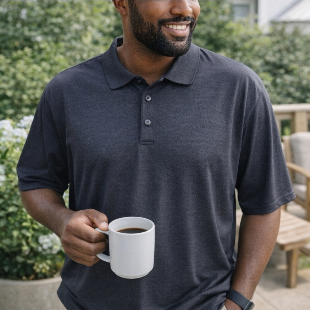 Haggar Easy Care Polo Shirt 3XB Black Quick Dry Comfort Stretch Mens NWT